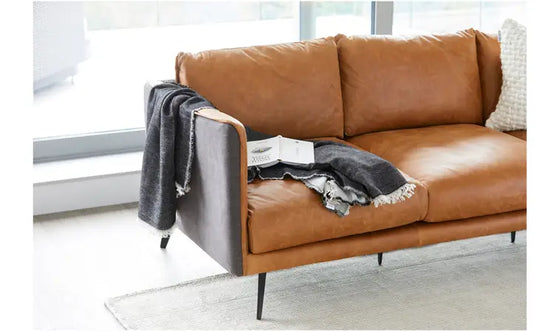 Messina Cognac Leather Sofa